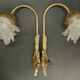 Pair of dragonfly wall sconces from the Art Nouveau period - bronze by Charles Ranc
