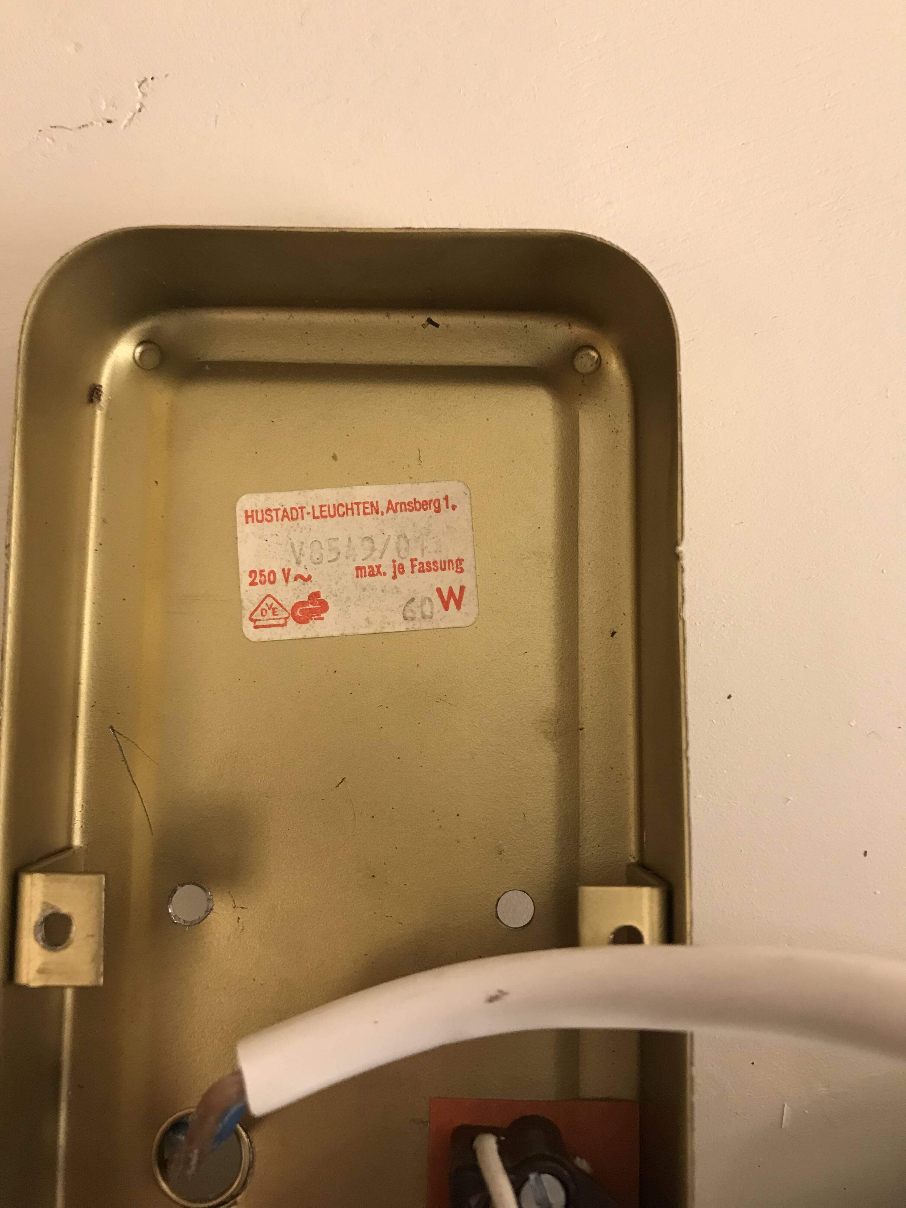 Hustadt Leuchteb wall lamp, Circa 1960