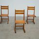 Set of six sculptural oak dining chairs