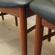 Set of four teak chairs, Danish design, 1960s, manufacture: Bruno Hansen, d