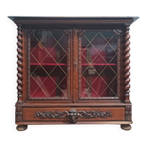 Vitrine Louis XIII en chêne