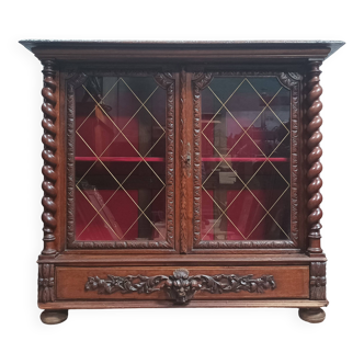 Louis XIII oak display case