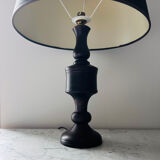 Dark wood table lamp