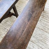 Paire de bancs en chêne massif