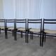 Ensemble de 6 chaises de salle à manger en bois de hêtre vintage / Style scandinave des années 50
