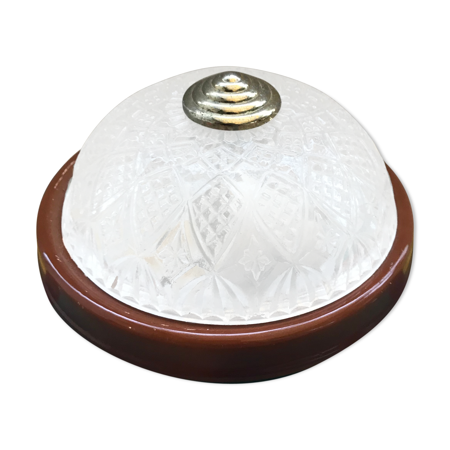 Round glass ceiling lamp