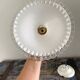 Set of two electrified white opaline suspensions with nine