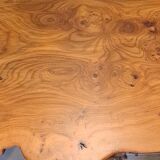 Coffee table signed in elm burl