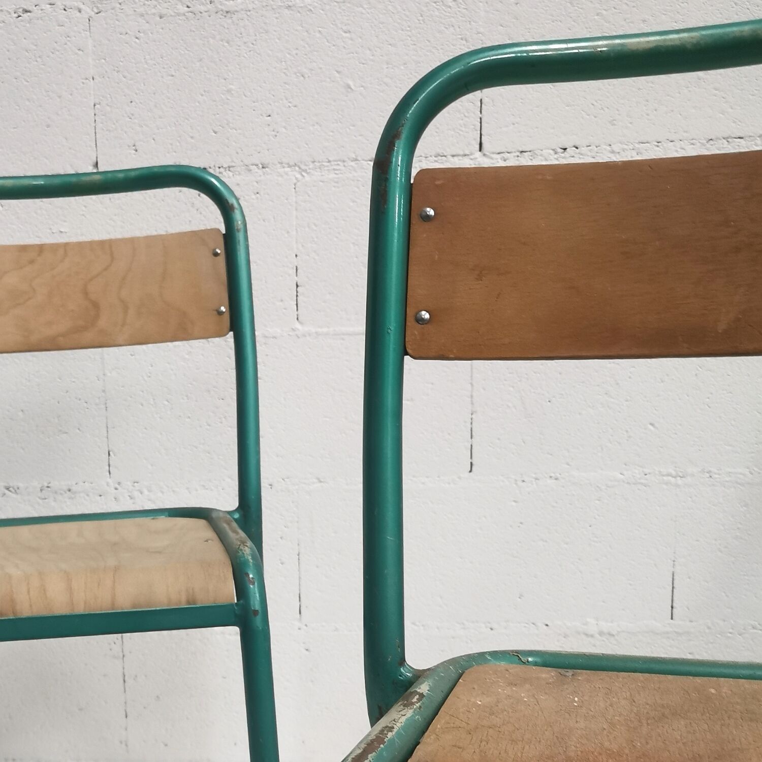 3 Tolix school chairs