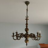 Lustre bronze doré 8 branches