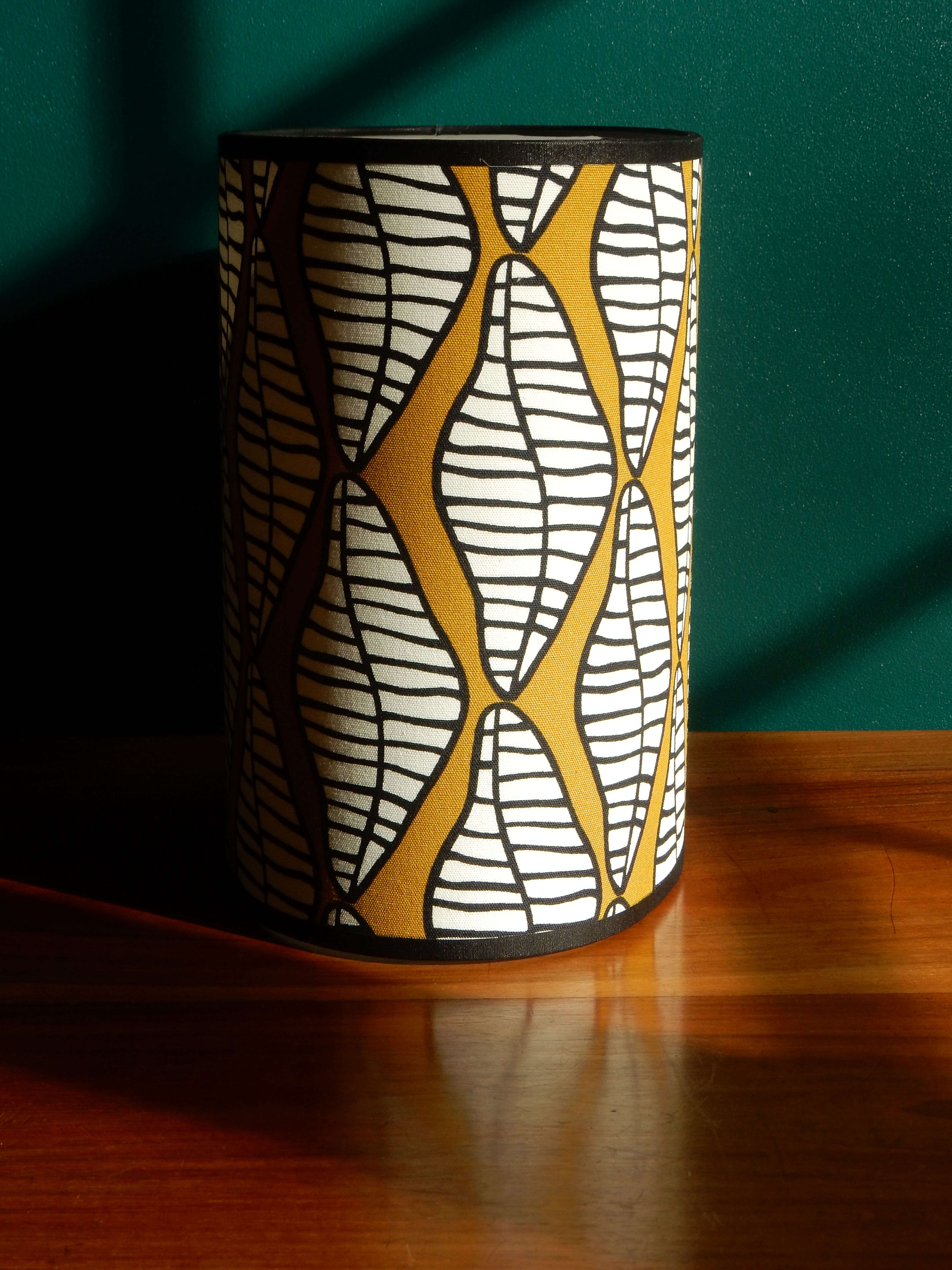 Oval lampshade vintage fabric Ikea 2006 design Linda Svensson