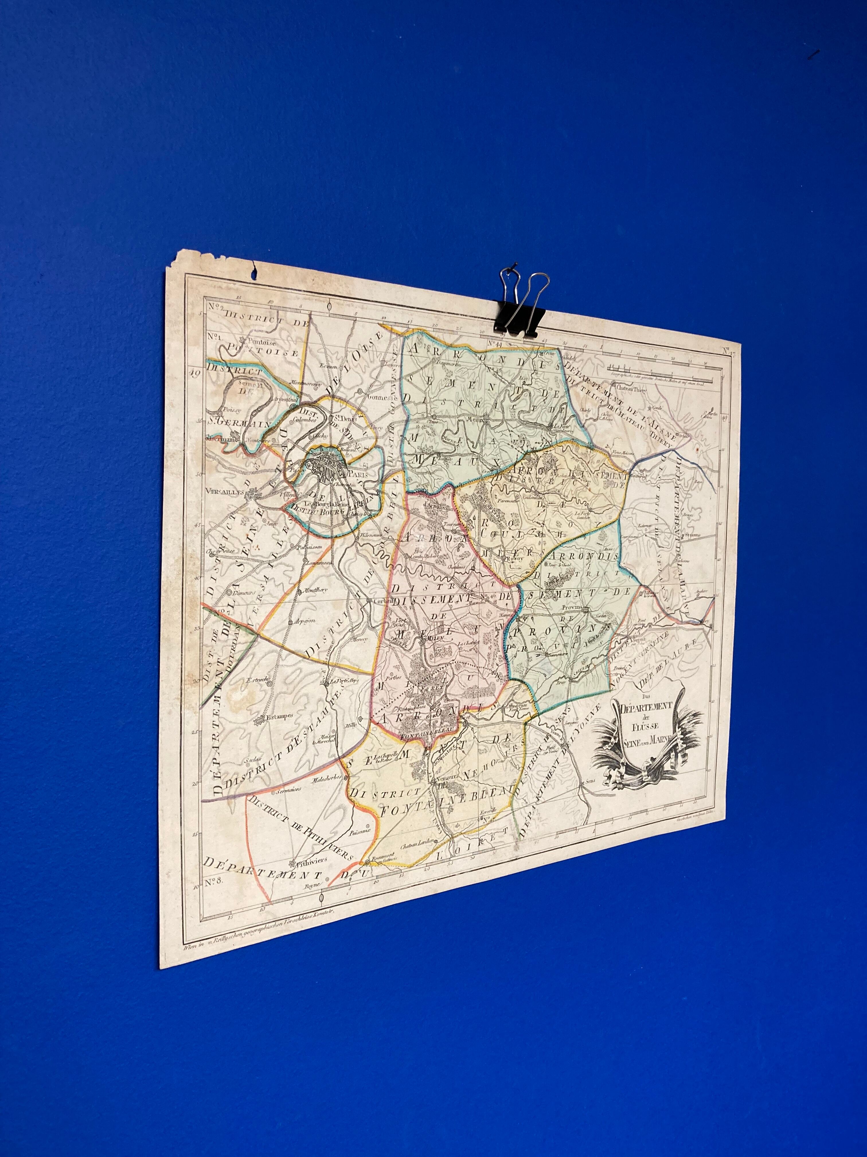 Old Map of Seine-et-Marne