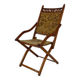 Victorian "safari" folding chair, United Kingdom, Arts & Crafts, circa 1880