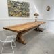 Oak table, monastery-style table.