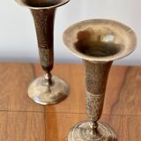 Pair of Decorative Brass Vases