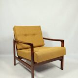 Scandinavian armchair yellow ocher design by Z. Baczyk