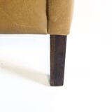 1970s brown leather sofa by Vejen Polstermøbelfabrik