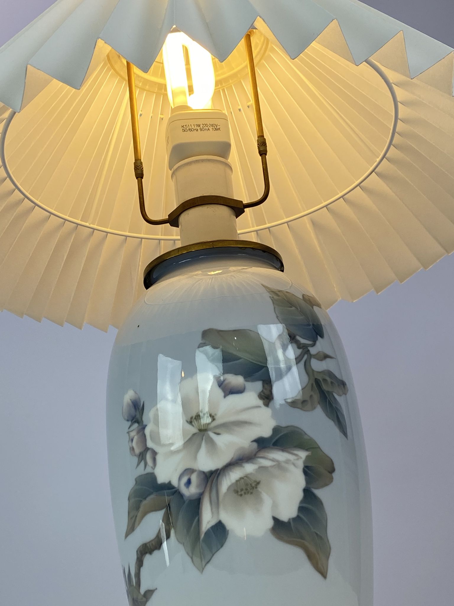 Royal Copenhagen porcelain lamp