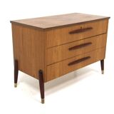 Commode scandinave en teck, Bröderna Gustavssons, Markaryd, Suède, 1950