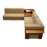 Modular mid-century corner sofa by Dřevotvar, Czechoslovakia, 1960s–1970s