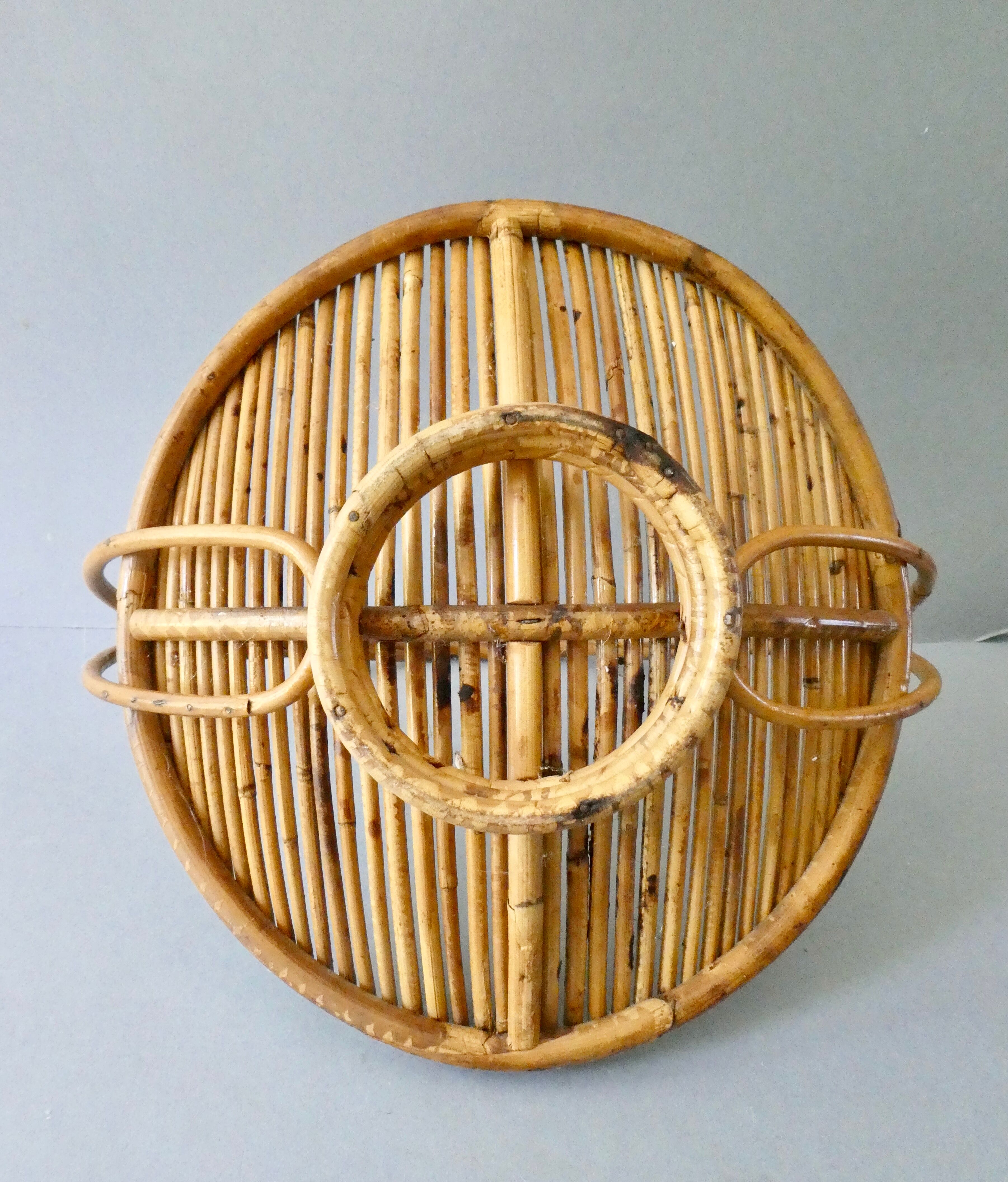 Rattan fruit basket 70s