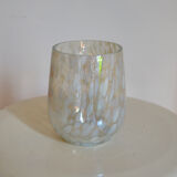 Vase with iridescent pattern