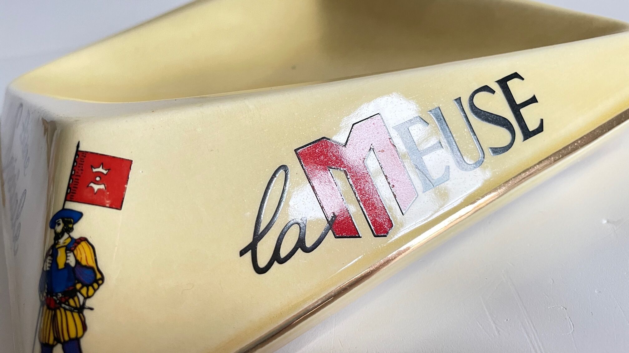 Vintage ceramic bistro ashtray