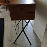 Wood sewing basket