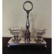 crystal and silver-plated metal salt and pepper shaker Christofle