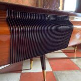 Midcentury Modern Big Mahogany Sideboard,  Osvaldo Borsani style , Italy 1950 's