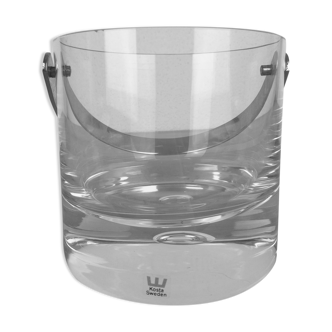 Crystal ice bucket by Vicke Lindstrand for Kosta Sweden, Pippi model