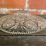 Cut glass fruit bowl with carved star decoration.