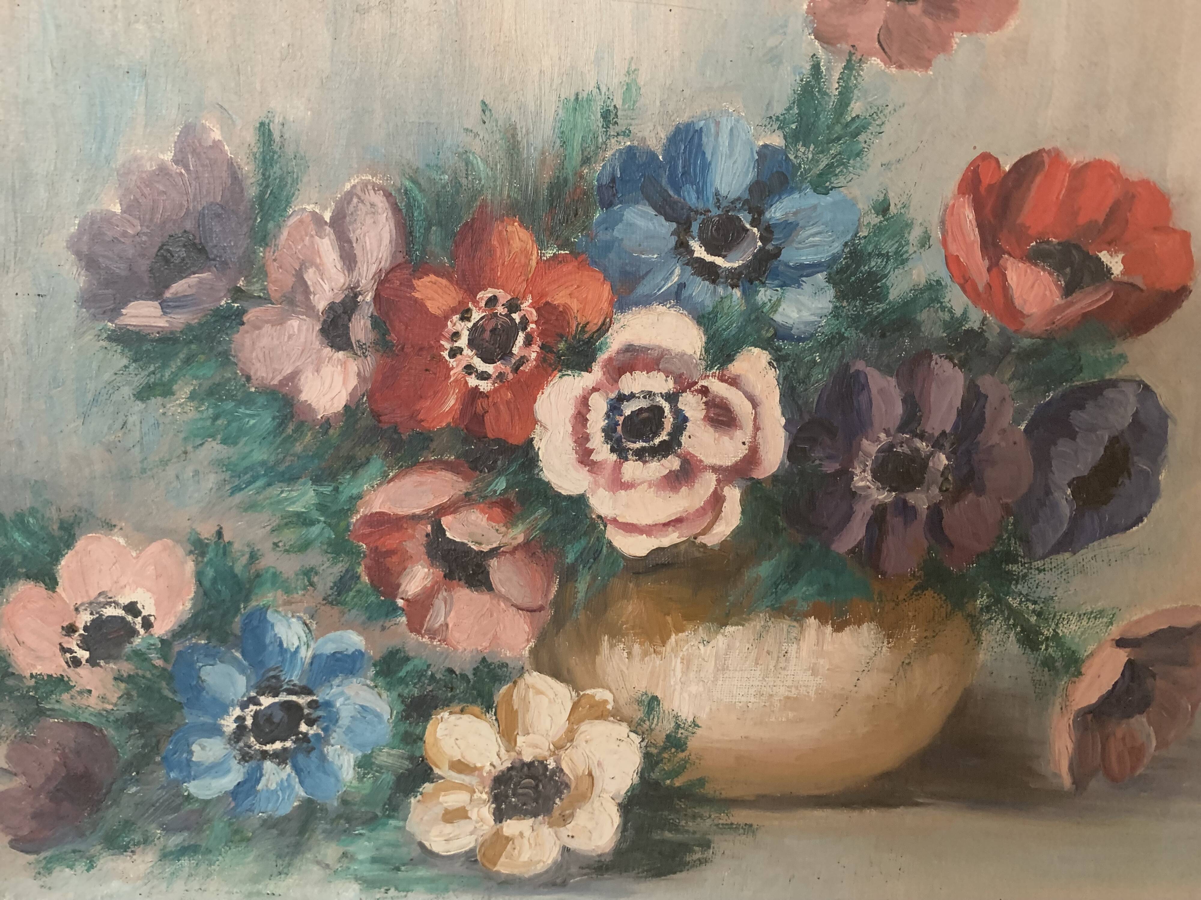 Huile sur toile Georgette Pattein