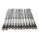 Set of 12 knives silver metal handle stainless steel blade G. VIVIER.