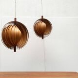 Mid-Century Teak Moon Lamps, 1960s, set of 2