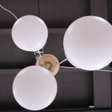 Vintage ceiling lamp with three opal glass spheres, 1960 Germany