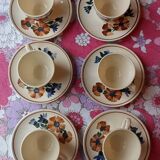 6 Creil and Montereau Choisy-le-Roi cups, Antibes model