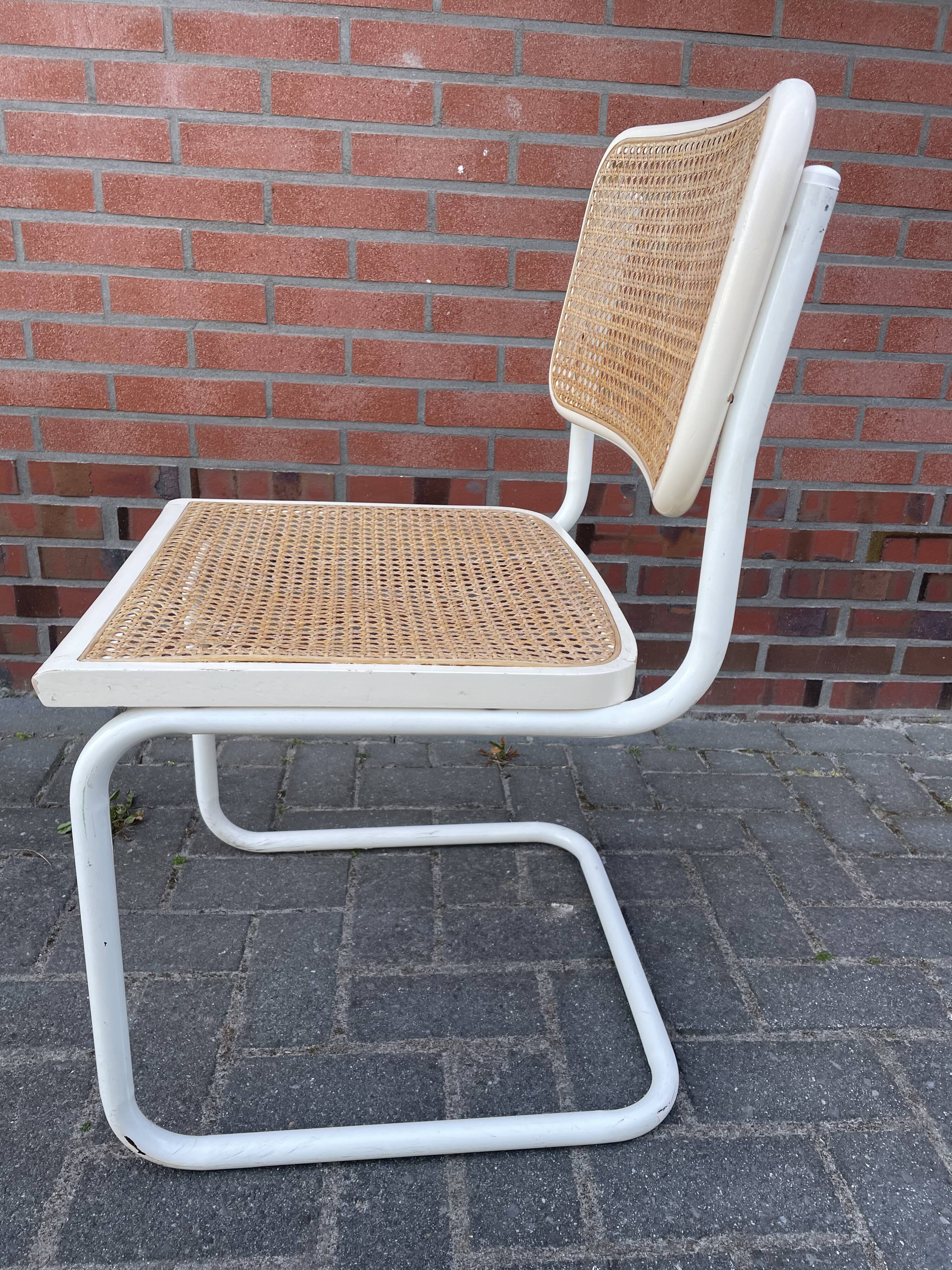 Cesca dining room chair designed by Marcel Breuer