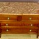 Commode de style Louis XVI, 4 tiroirs, marbre rose