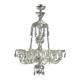 Antique glass chandelier with 5 lights, Italy, 20th century.