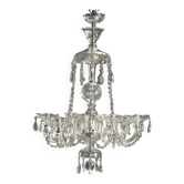Antique glass chandelier with 5 lights, Italy, 20th century.
