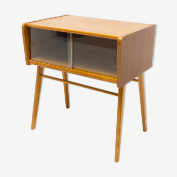 Table d’appoint vitrée du milieu du siècle, années 1950, Tchécoslovaquie