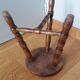 Turned wooden stool