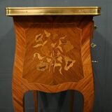 Bedside table in rosewood and palisander, Louis XV style – Late 19th century