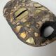 Ancient African mask Luba wood and shell