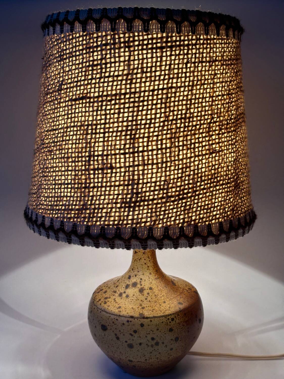 Vintage stoneware lamp