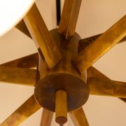 Lustre en laiton et opaline