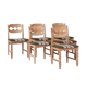 Oak razor danish mid-century dining chairs