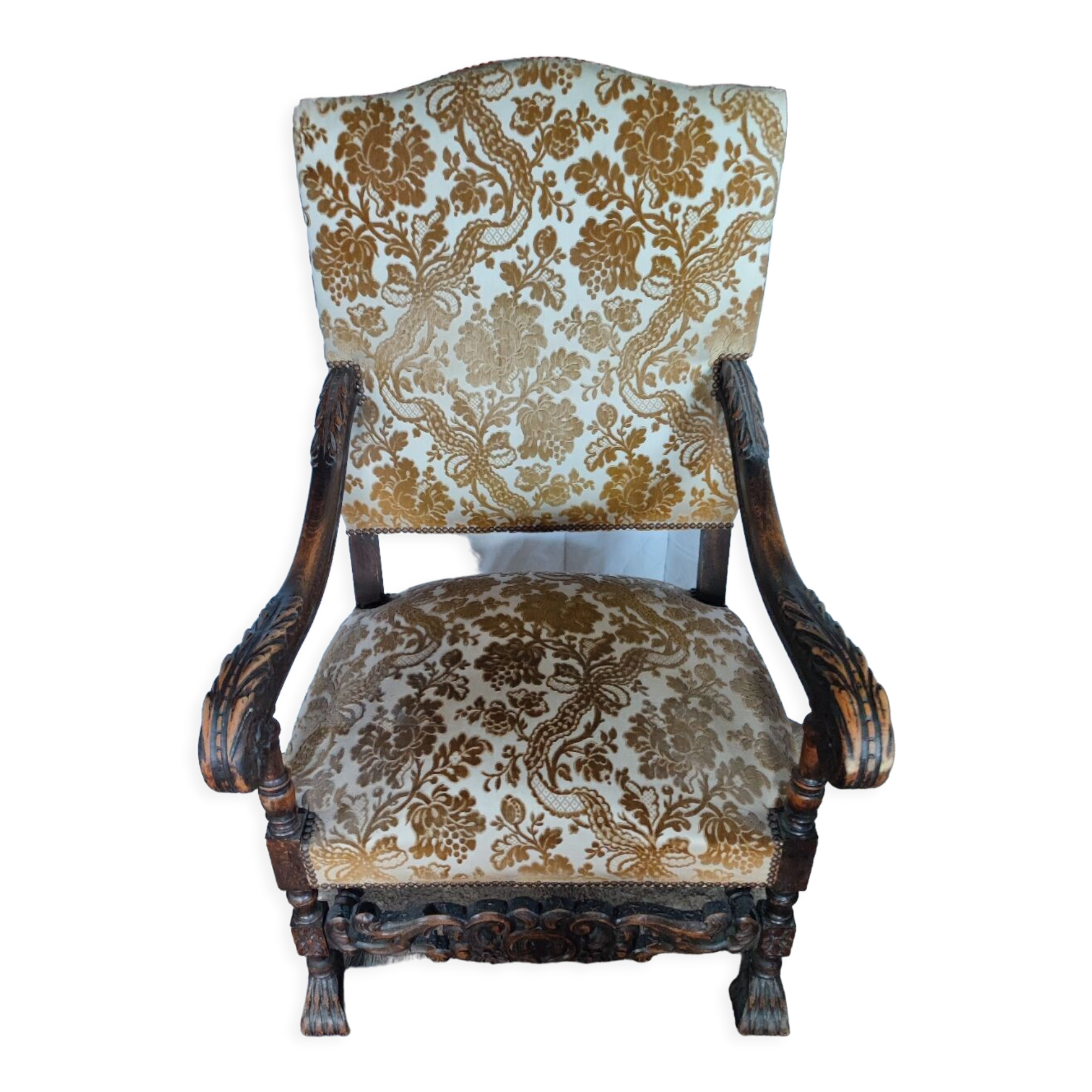 19th century armchair with original tapestry