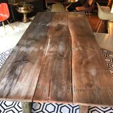 Farm table on trestles